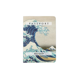 Katsushika Hokusai - The Great Wave off Kanagawa Passport Holder