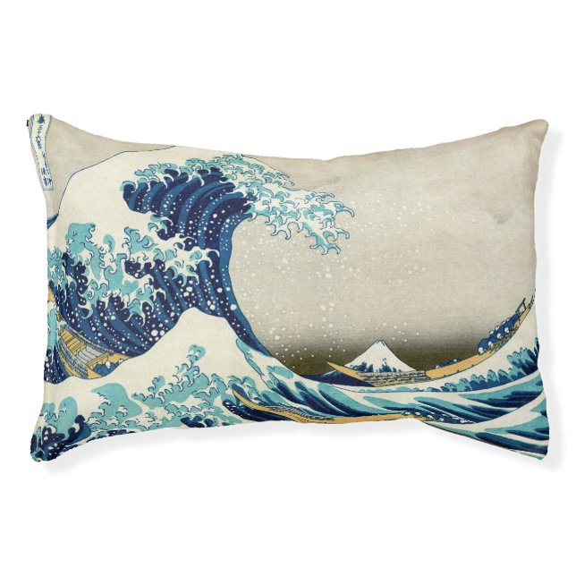 Katsushika Hokusai - The Great Wave off Kanagawa Pet Bed (Front)