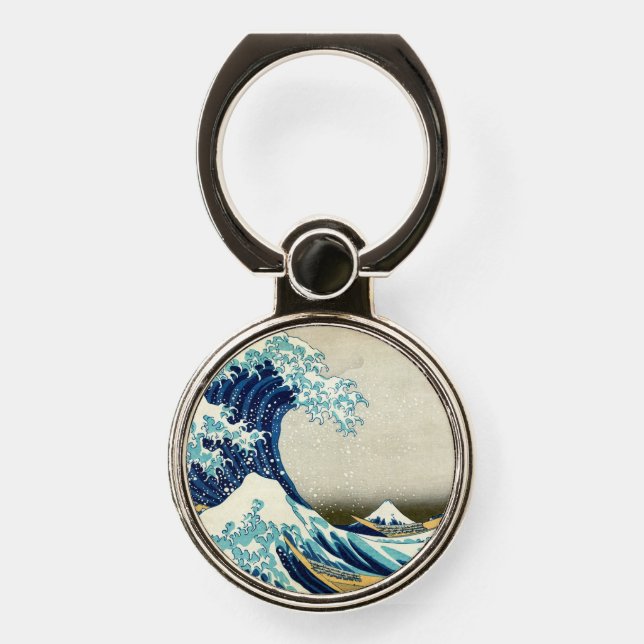 Katsushika Hokusai - The Great Wave off Kanagawa Phone Ring Stand (Front)