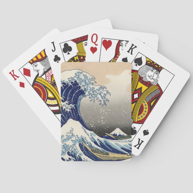 KATSUSHIKA HOKUSAI - The great wave off Kanagawa Poker Cards (Back)