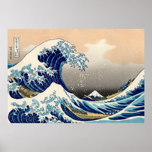 KATSUSHIKA HOKUSAI _ The great wave off Kanagawa Poster