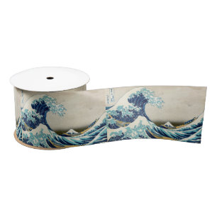 Katsushika Hokusai - The Great Wave off Kanagawa Satin Ribbon