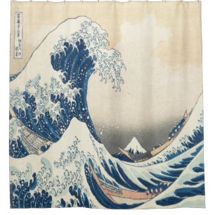Katsushika Hokusai, The Great Wave off Kanagawa Shower Curtain