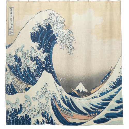 Katsushika Hokusai The Great Wave off Kanagawa Shower Curtain