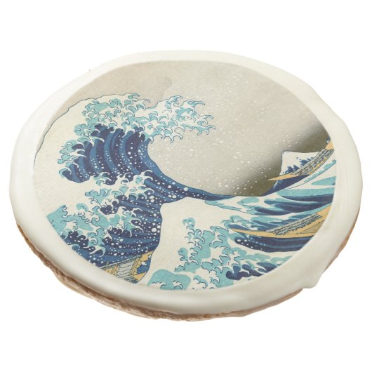 Katsushika Hokusai - The Great Wave off Kanagawa Sugar Cookie (Angled)