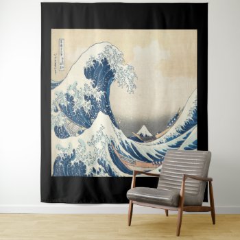 Katsushika Hokusai  The Great Wave Off Kanagawa Tapestry by ImageRecollections at Zazzle