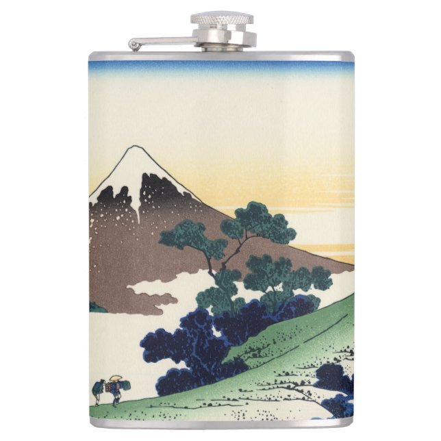 Katsushika Hokusai.  The Inume Pass in Kai Provinc Flask (Front)