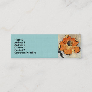 Katsushika Hokusai Ukiyo-e Woodcut Print - Poppies Mini Business Card