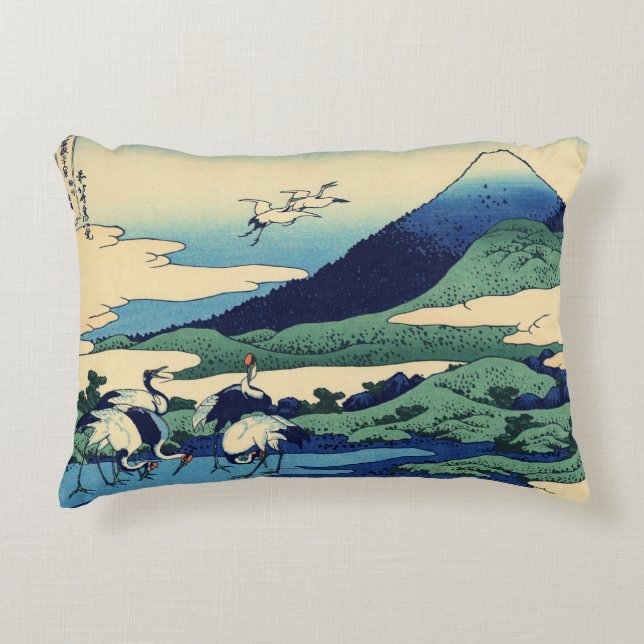 Katsushika Hokusai - Umegawa in Sagami province Accent Pillow (Front)