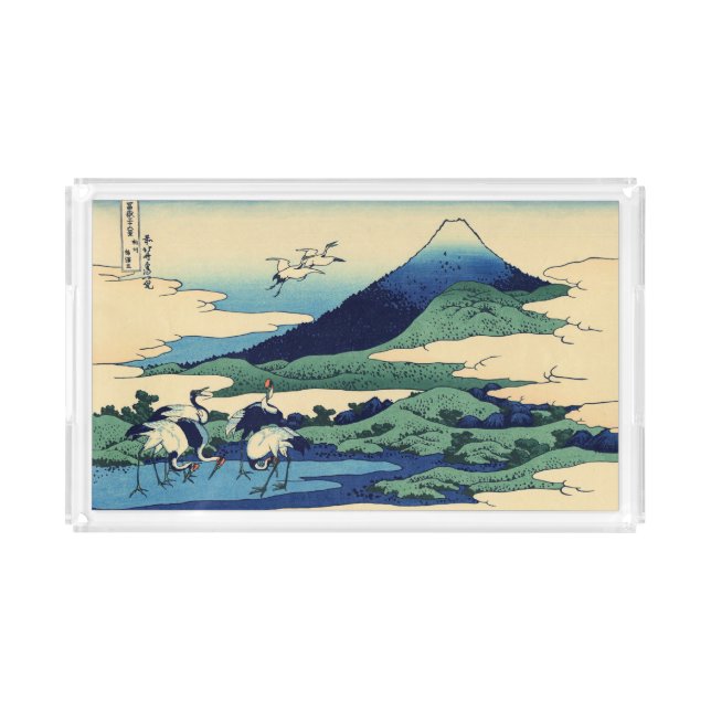 Katsushika Hokusai - Umegawa in Sagami province  Acrylic Tray (Front)