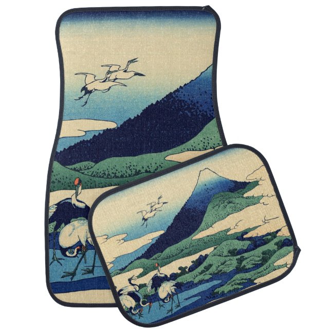Katsushika Hokusai - Umegawa in Sagami province Car Floor Mat (Set)