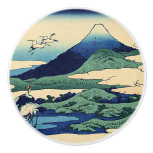 Katsushika Hokusai - Umegawa in Sagami province Ceramic Knob