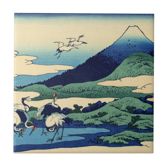 Katsushika Hokusai - Umegawa in Sagami province Ceramic Tile (Front)