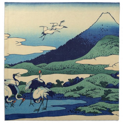 Katsushika Hokusai _ Umegawa in Sagami province Cloth Napkin