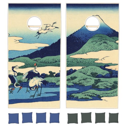 Katsushika Hokusai _ Umegawa in Sagami province Cornhole Set