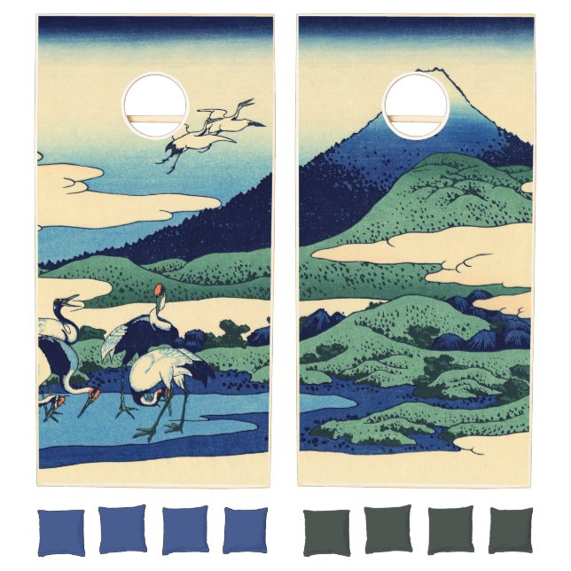 Katsushika Hokusai - Umegawa in Sagami province Cornhole Set (Set)