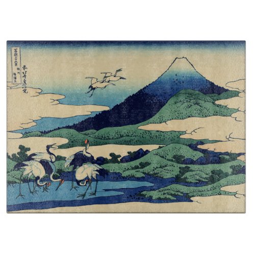 Katsushika Hokusai _ Umegawa in Sagami province Cutting Board