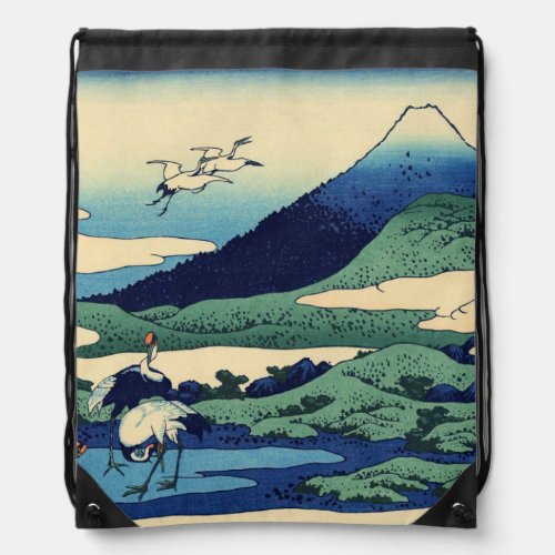 Katsushika Hokusai _ Umegawa in Sagami province Drawstring Bag