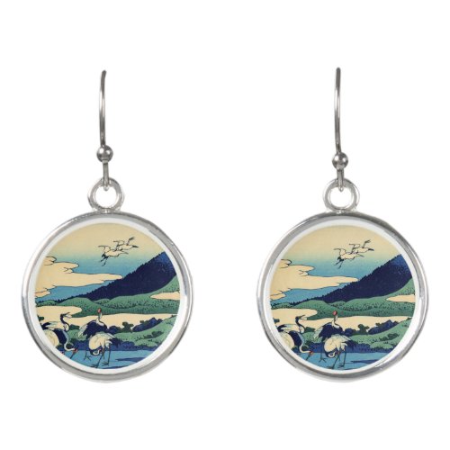 Katsushika Hokusai _ Umegawa in Sagami province Earrings