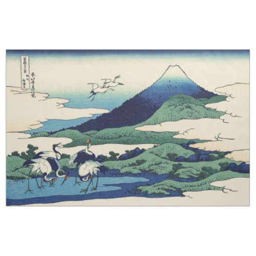Katsushika Hokusai _ Umegawa in Sagami province Fabric
