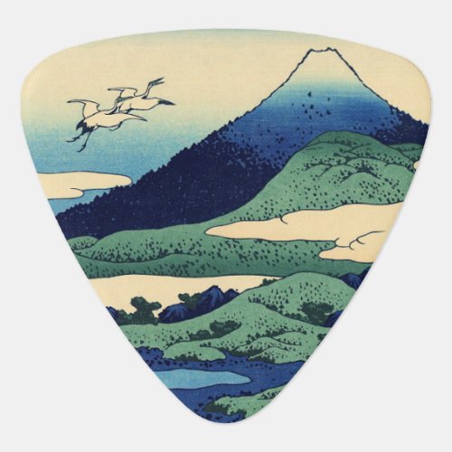 Katsushika Hokusai _ Umegawa in Sagami province Guitar Pick