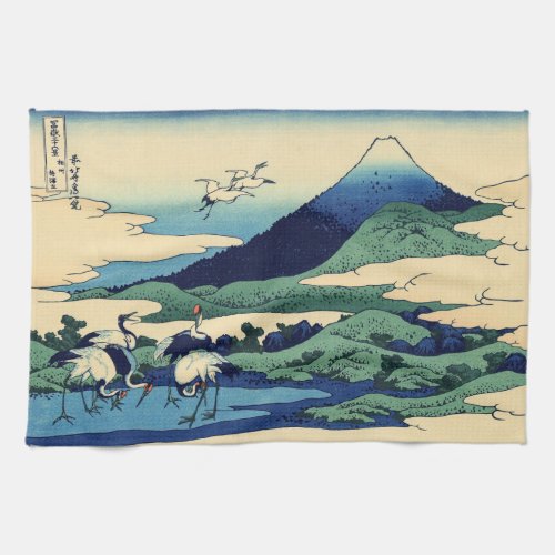 Katsushika Hokusai _ Umegawa in Sagami province Kitchen Towel