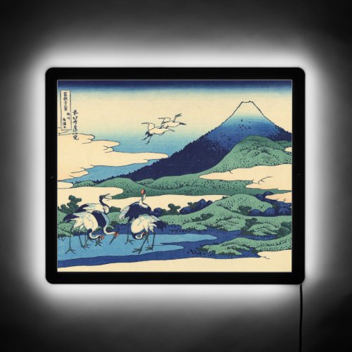 Katsushika Hokusai _ Umegawa in Sagami province LED Sign