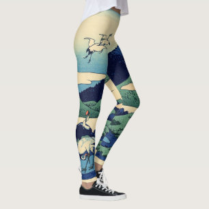 Katsushika Hokusai - Umegawa in Sagami province Leggings