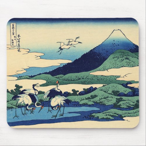 Katsushika Hokusai _ Umegawa in Sagami province Mouse Pad
