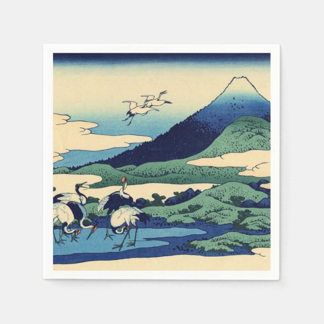 Katsushika Hokusai - Umegawa in Sagami province Napkins (Front)