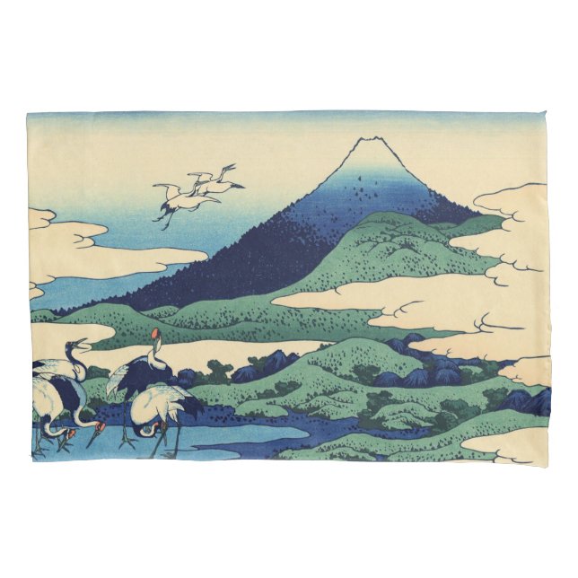 Katsushika Hokusai - Umegawa in Sagami province Pillow Case (Front)