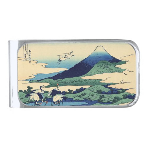Katsushika Hokusai _ Umegawa in Sagami province Silver Finish Money Clip