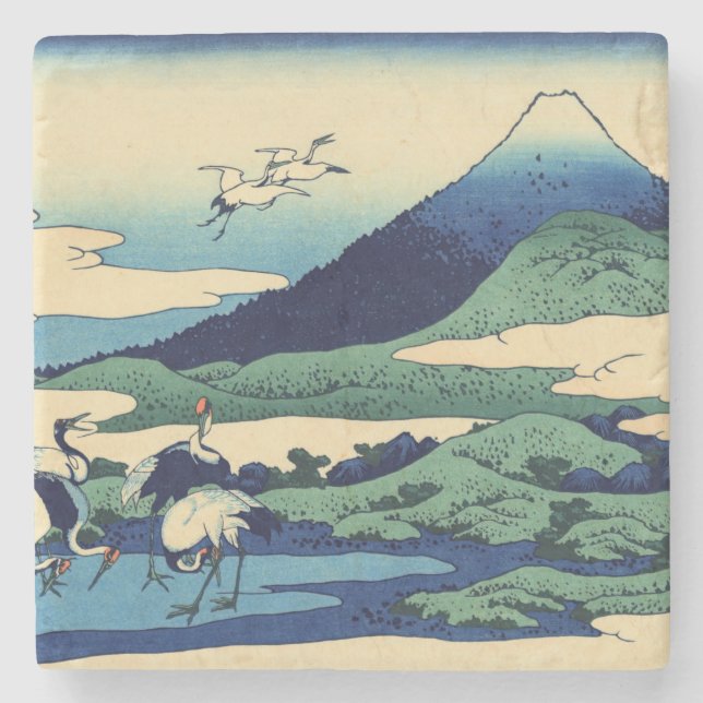 Katsushika Hokusai - Umegawa in Sagami province Stone Coaster (Front)