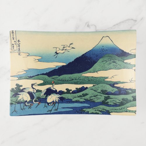 Katsushika Hokusai _ Umegawa in Sagami province Trinket Tray