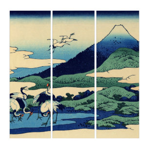 Katsushika Hokusai - Umegawa in Sagami province Triptych