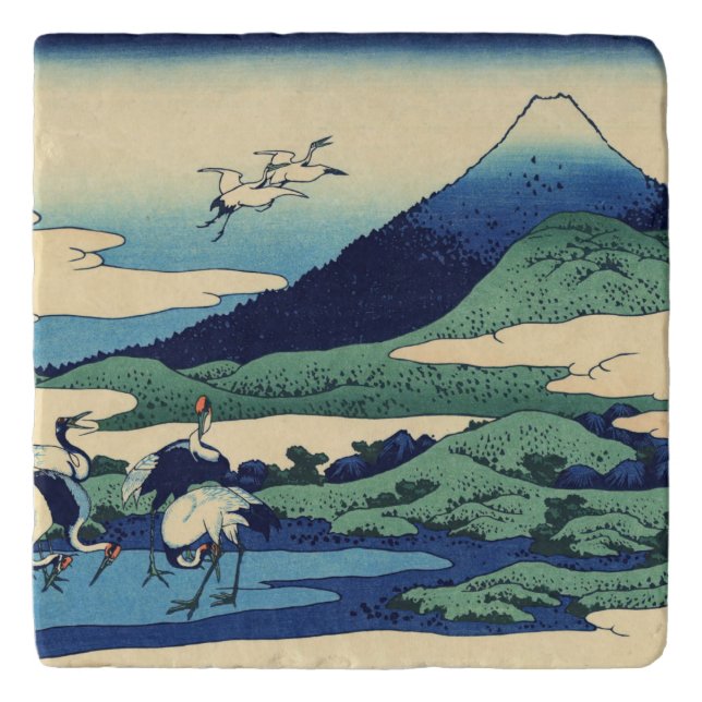 Katsushika Hokusai - Umegawa in Sagami province Trivet (Front)