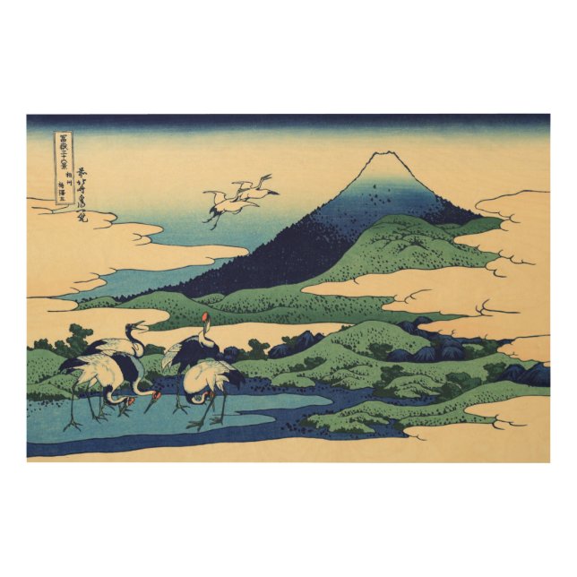 Katsushika Hokusai - Umegawa in Sagami province Wood Wall Art (Front)