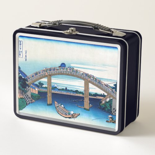 Katsushika Hokusai _ Under Mannen Bridge Fukagaw Metal Lunch Box