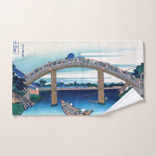 Katsushika Hokusai _ Under Mannen Bridge Fukagawa Bath Towel Set