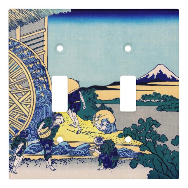 Katsushika Hokusai - Watermill at Onden Light Switch Cover (Front)