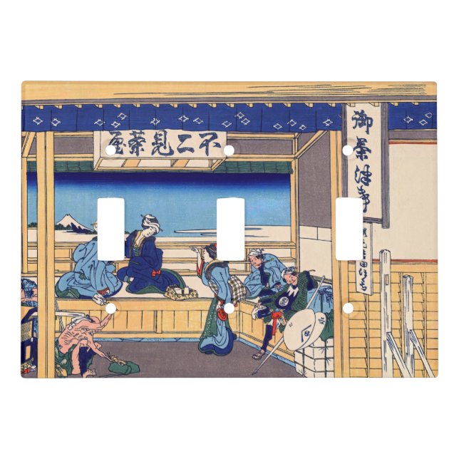Katsushika Hokusai - Yoshida on the Tokaido Light Switch Cover (Front)