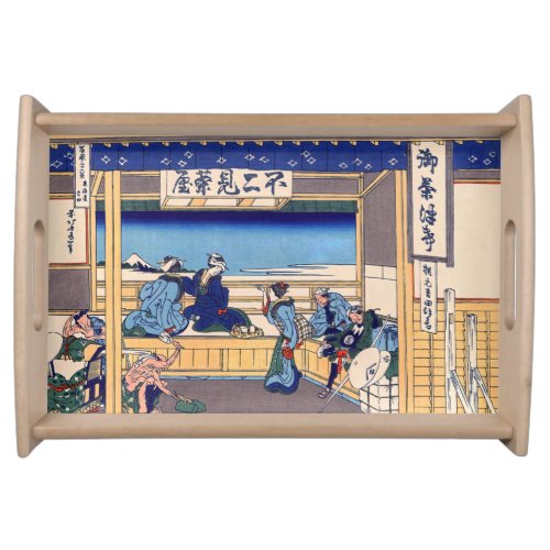 Katsushika Hokusai _ Yoshida on the Tokaido Serving Tray