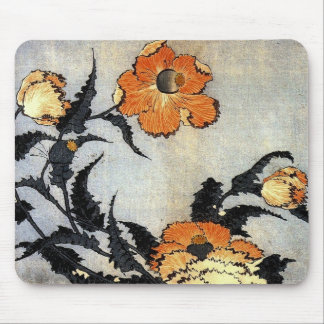 Katsushika Hokusai's Poppies Mouse Pad