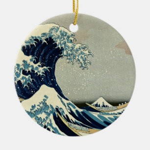Katsushika Hokusai's The Great Wave off Kanagawa Ceramic Ornament