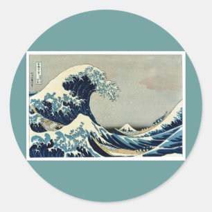 Katsushika Hokusai's The Great Wave off Kanagawa Classic Round Sticker