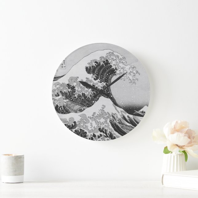Katsushika Hokusai's The Great Wave off Kanagawa - Large Clock (Home)
