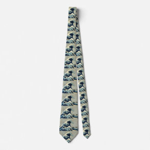 Katsushika Hokusai's The Great Wave off Kanagawa Neck Tie