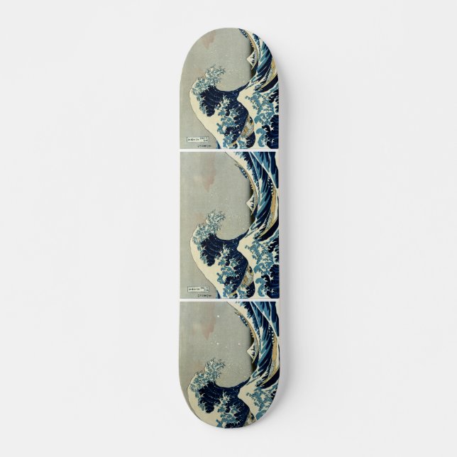 Katsushika Hokusai's The Great Wave off Kanagawa Skateboard Deck (Front)