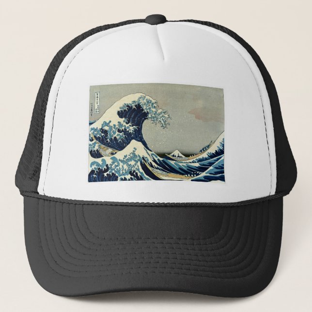 Katsushika Hokusai's The Great Wave off Kanagawa Trucker Hat (Front)