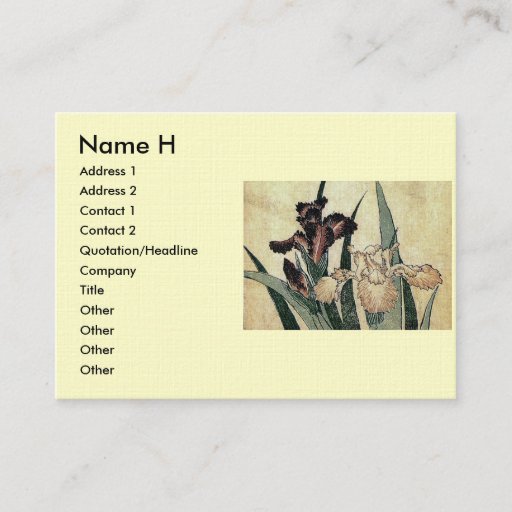 Customizable Katsushika Hokusai's Irises (Detail) Business Card